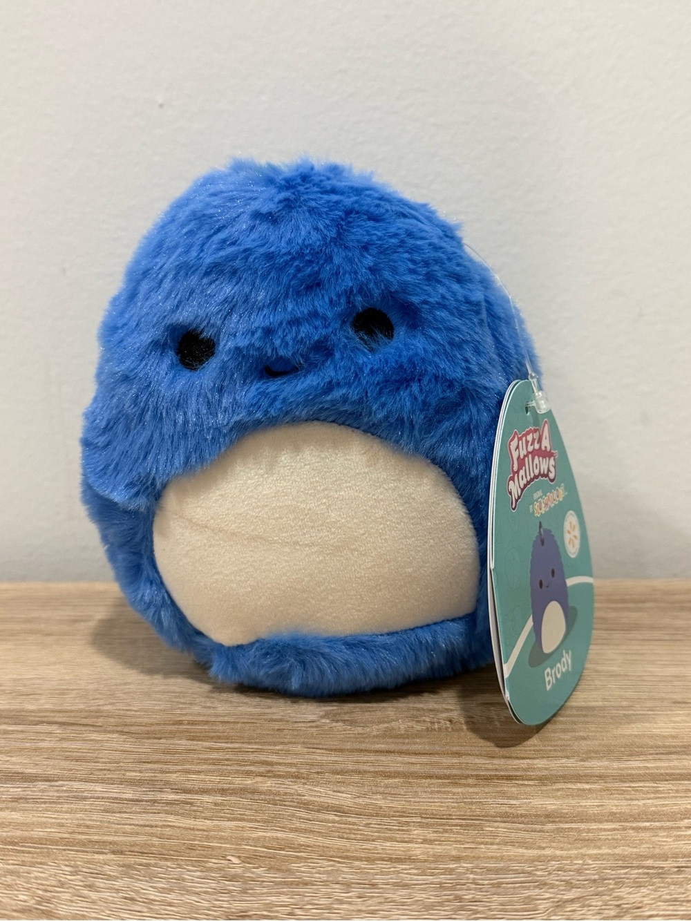 Squishmallows FuzzAMallows Brody Blue Dinosaur 5" Plush Kellytoy Stuffed Animal